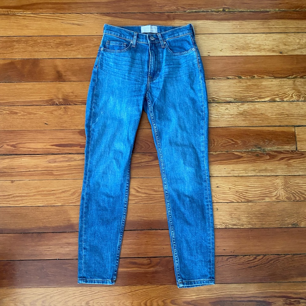 Everlane medium wash skinny ankle 25